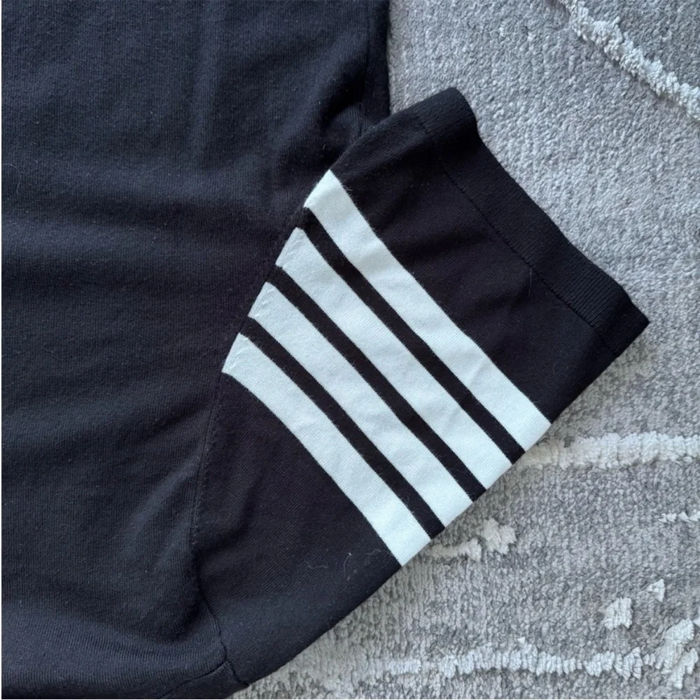 Thom Browne Black and White Polo Shirt - Picture 4 of 7